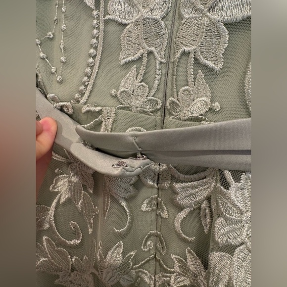 Azazie Sanna in Dusty Green Wedding Guest Mother of the Bride Dress - Picture 6 of 8